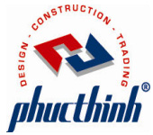 Logo CTCP Thiết kế - Xây dựng - Thương mại Phúc Thịnh - PTD>